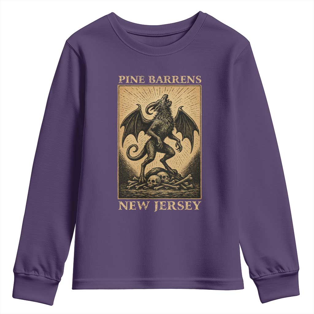 Jersey Devil Youth Sweatshirt Gothic Horror Gift Pine Barrens New Jersey - Wonder Print Shop
