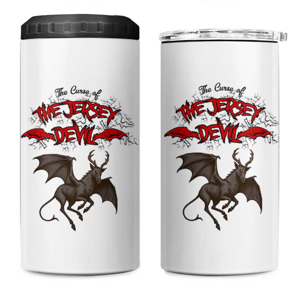 Jersey Devil 4 in 1 Can Cooler Tumbler The Curse Of The Cryptid Gothic Horror Gift