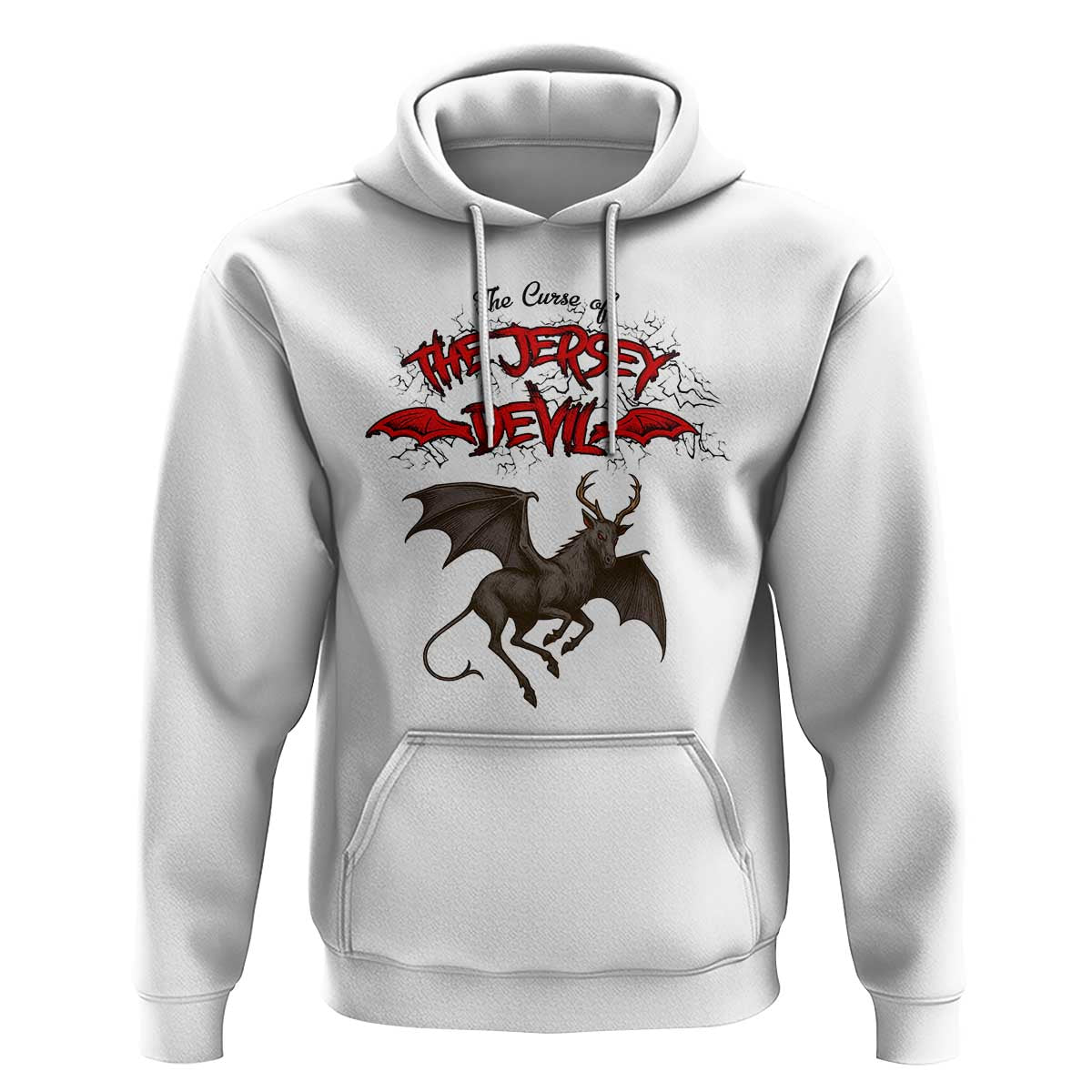 Jersey Devil Hoodie The Curse Of The Cryptid Gothic Horror Gift - Wonder Print Shop