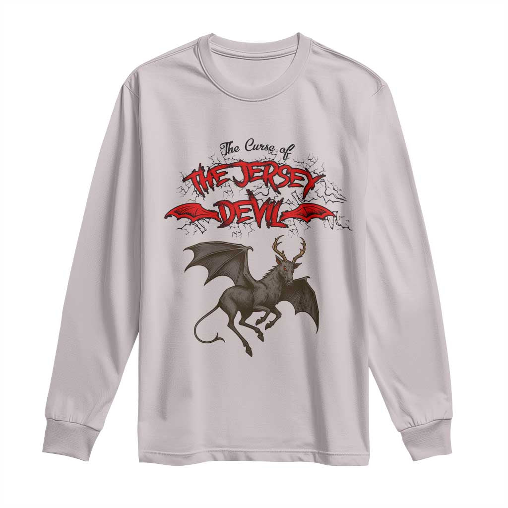 Jersey Devil Long Sleeve Shirt The Curse Of The Cryptid Gothic Horror Gift - Wonder Print Shop