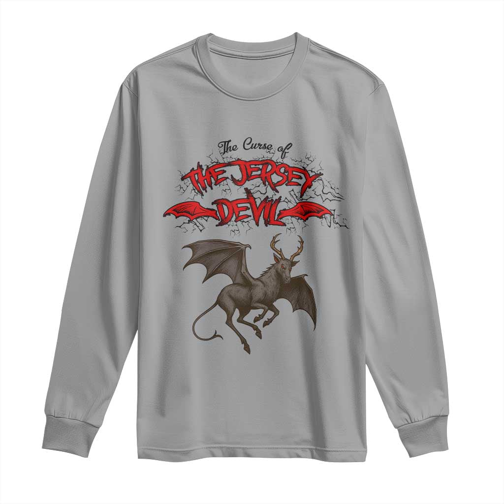 Jersey Devil Long Sleeve Shirt The Curse Of The Cryptid Gothic Horror Gift - Wonder Print Shop