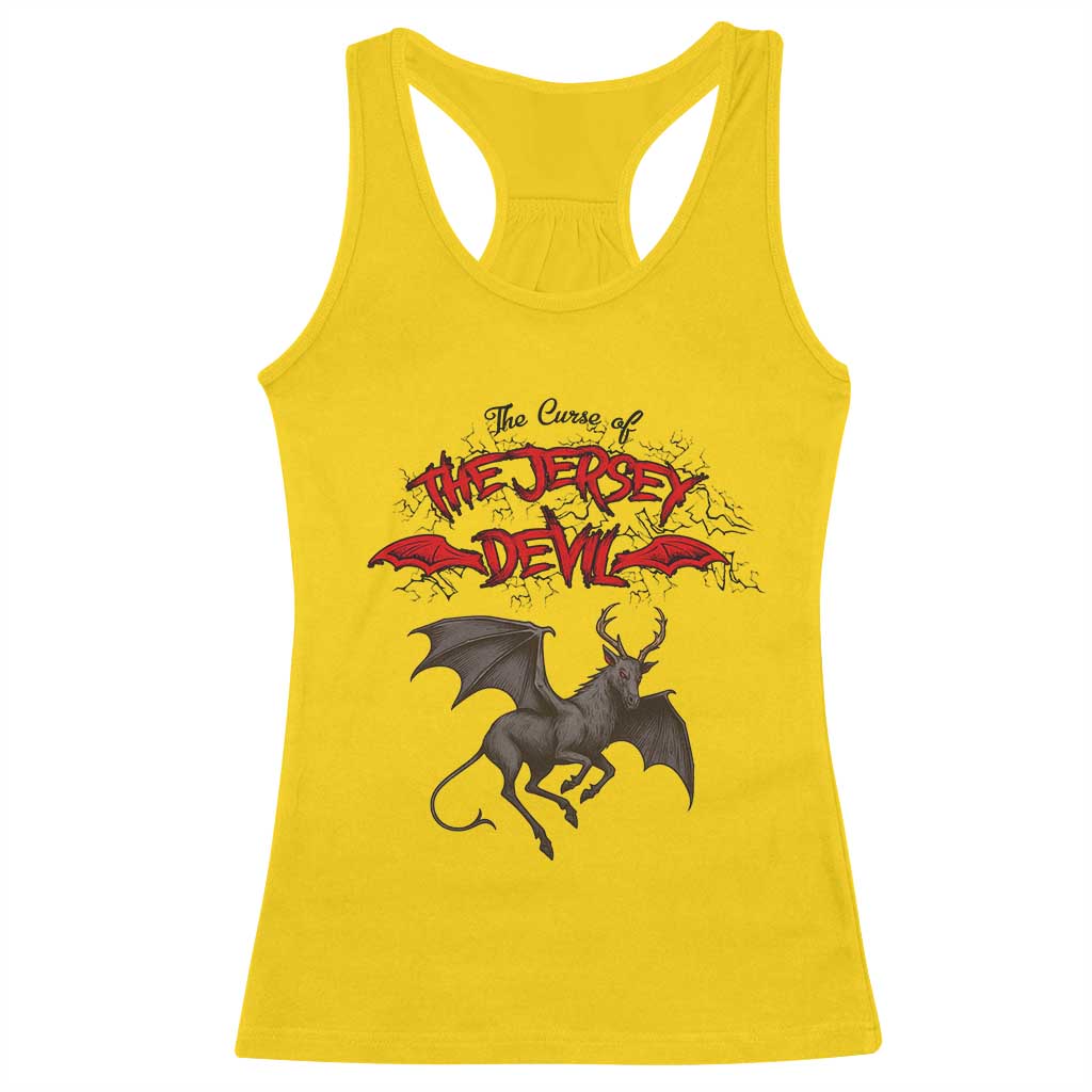 Jersey Devil Racerback Tank Top The Curse Of The Cryptid Gothic Horror Gift - Wonder Print Shop