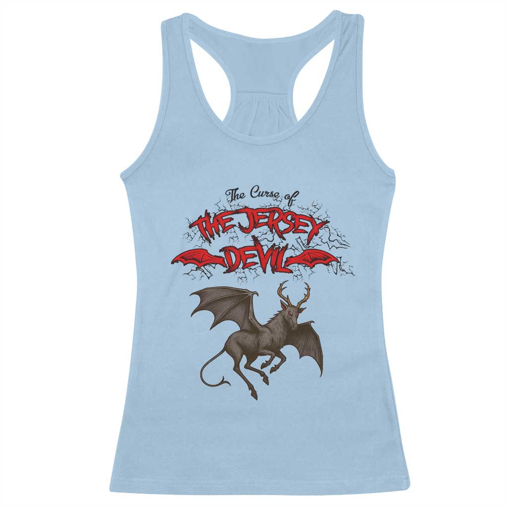 Jersey Devil Racerback Tank Top The Curse Of The Cryptid Gothic Horror Gift - Wonder Print Shop