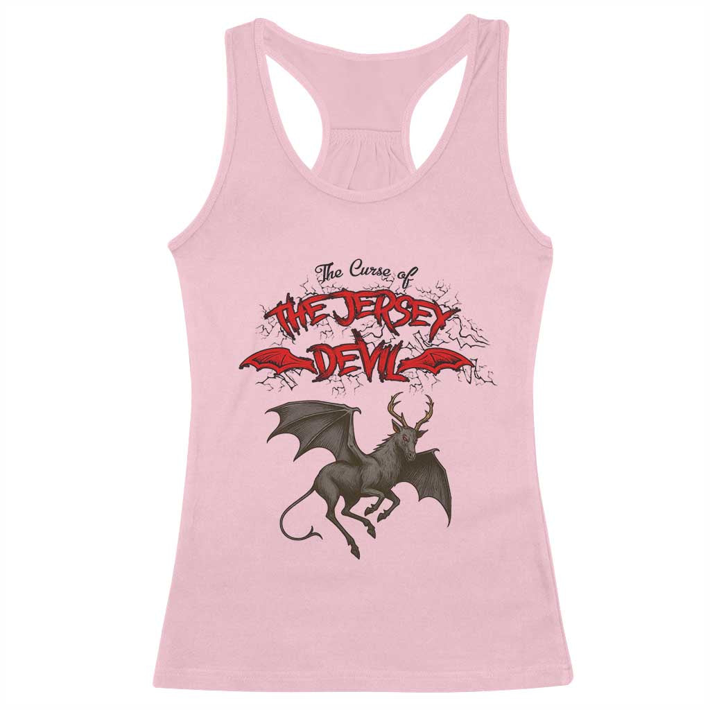 Jersey Devil Racerback Tank Top The Curse Of The Cryptid Gothic Horror Gift - Wonder Print Shop