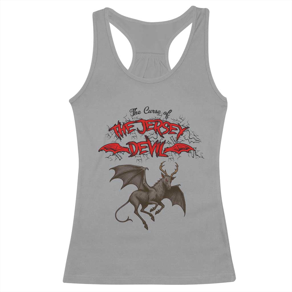 Jersey Devil Racerback Tank Top The Curse Of The Cryptid Gothic Horror Gift - Wonder Print Shop