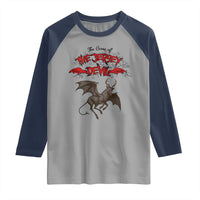 Jersey Devil Raglan Shirt The Curse Of The Cryptid Gothic Horror Gift - Wonder Print Shop