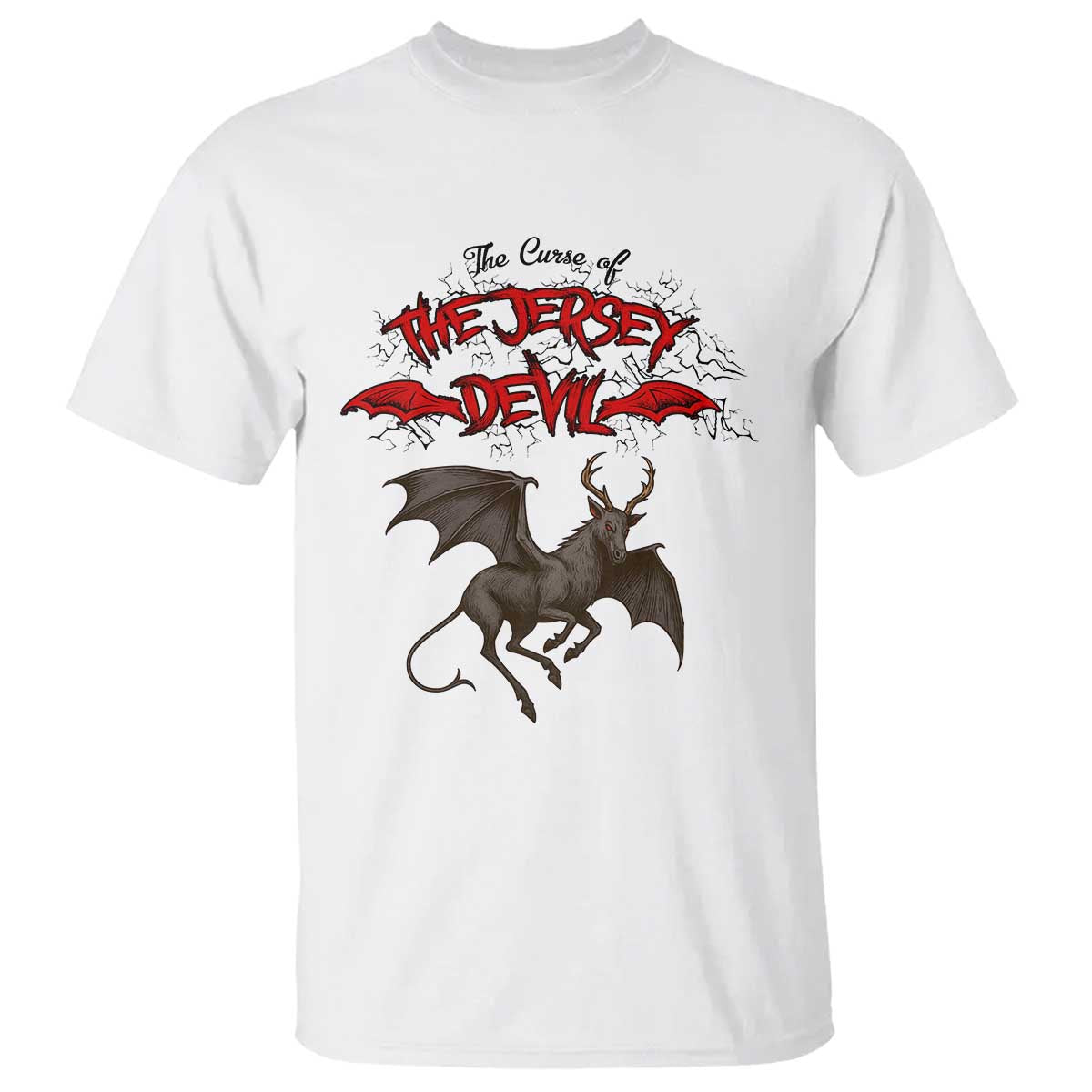 Jersey Devil T Shirt The Curse Of The Cryptid Gothic Horror Gift - Wonder Print Shop