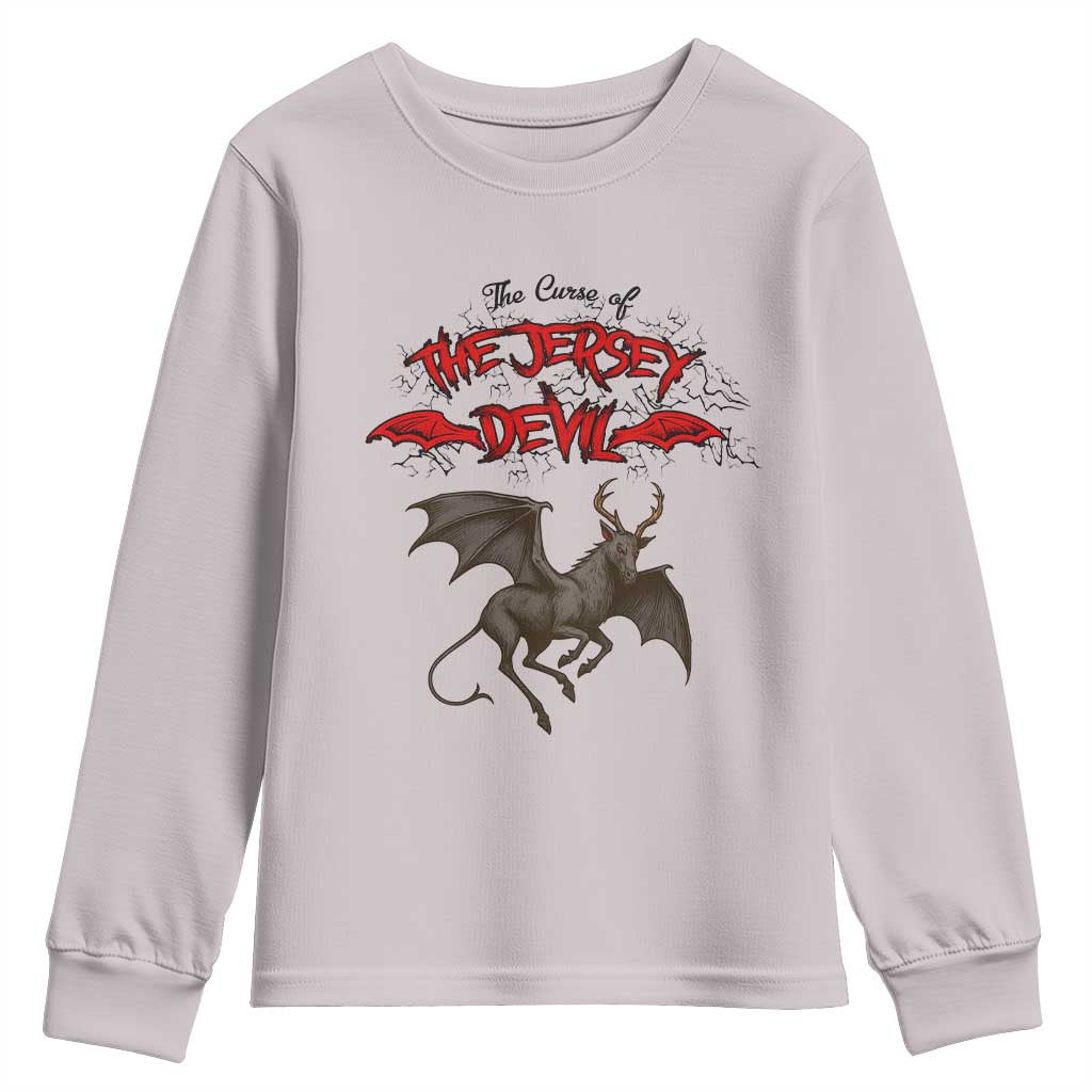 Jersey Devil Youth Sweatshirt The Curse Of The Cryptid Gothic Horror Gift - Wonder Print Shop