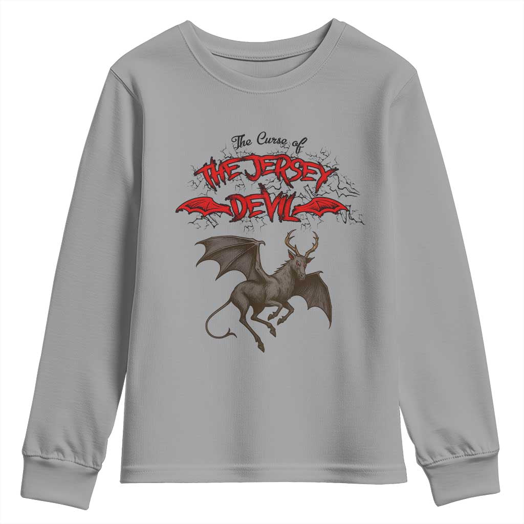 Jersey Devil Youth Sweatshirt The Curse Of The Cryptid Gothic Horror Gift - Wonder Print Shop