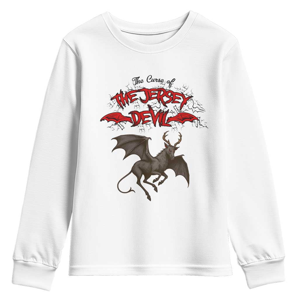 Jersey Devil Youth Sweatshirt The Curse Of The Cryptid Gothic Horror Gift - Wonder Print Shop
