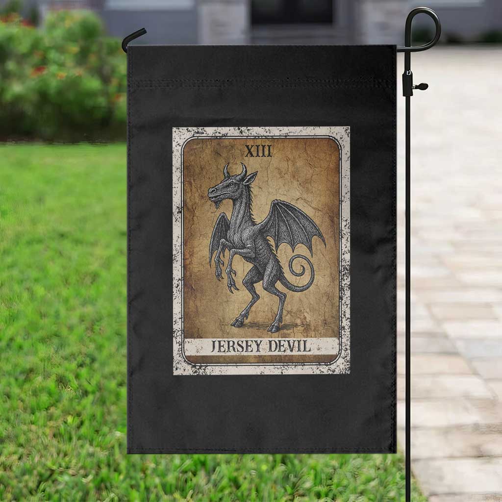 Jersey Devil Garden Flag Horror Tarot Card Urban Legends Gift - Wonder Print Shop