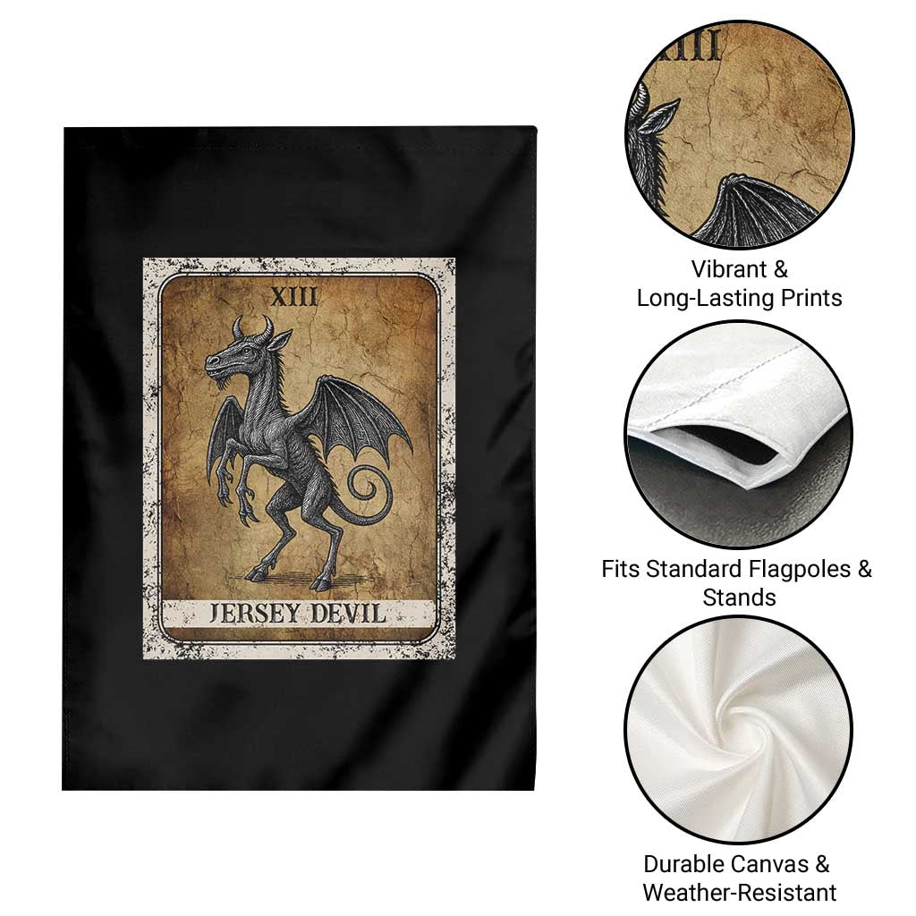 Jersey Devil Garden Flag Horror Tarot Card Urban Legends Gift - Wonder Print Shop