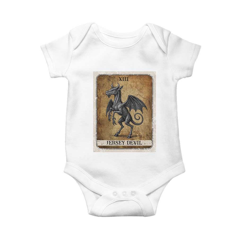 Jersey Devil Baby Onesie Horror Tarot Card Urban Legends Gift - Wonder Print Shop
