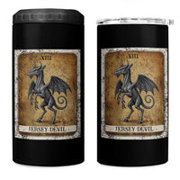 Jersey Devil 4 in 1 Can Cooler Tumbler Horror Tarot Card Urban Legends Gift
