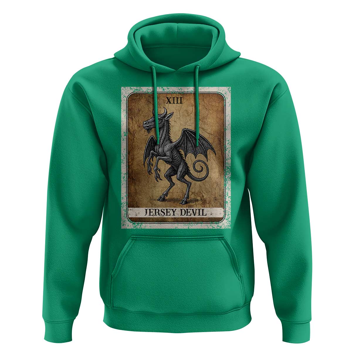 Jersey Devil Hoodie Horror Tarot Card Urban Legends Gift - Wonder Print Shop