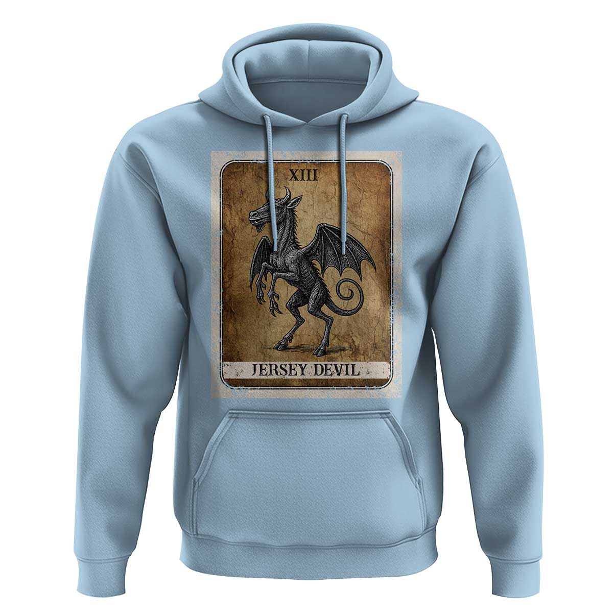 Jersey Devil Hoodie Horror Tarot Card Urban Legends Gift - Wonder Print Shop