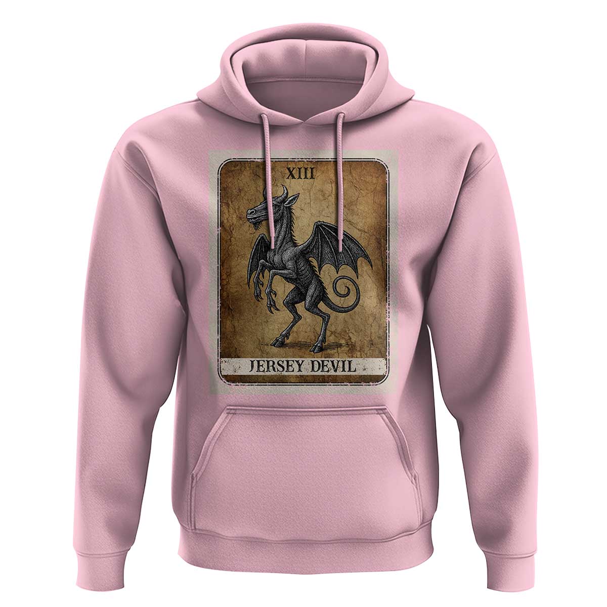 Jersey Devil Hoodie Horror Tarot Card Urban Legends Gift - Wonder Print Shop