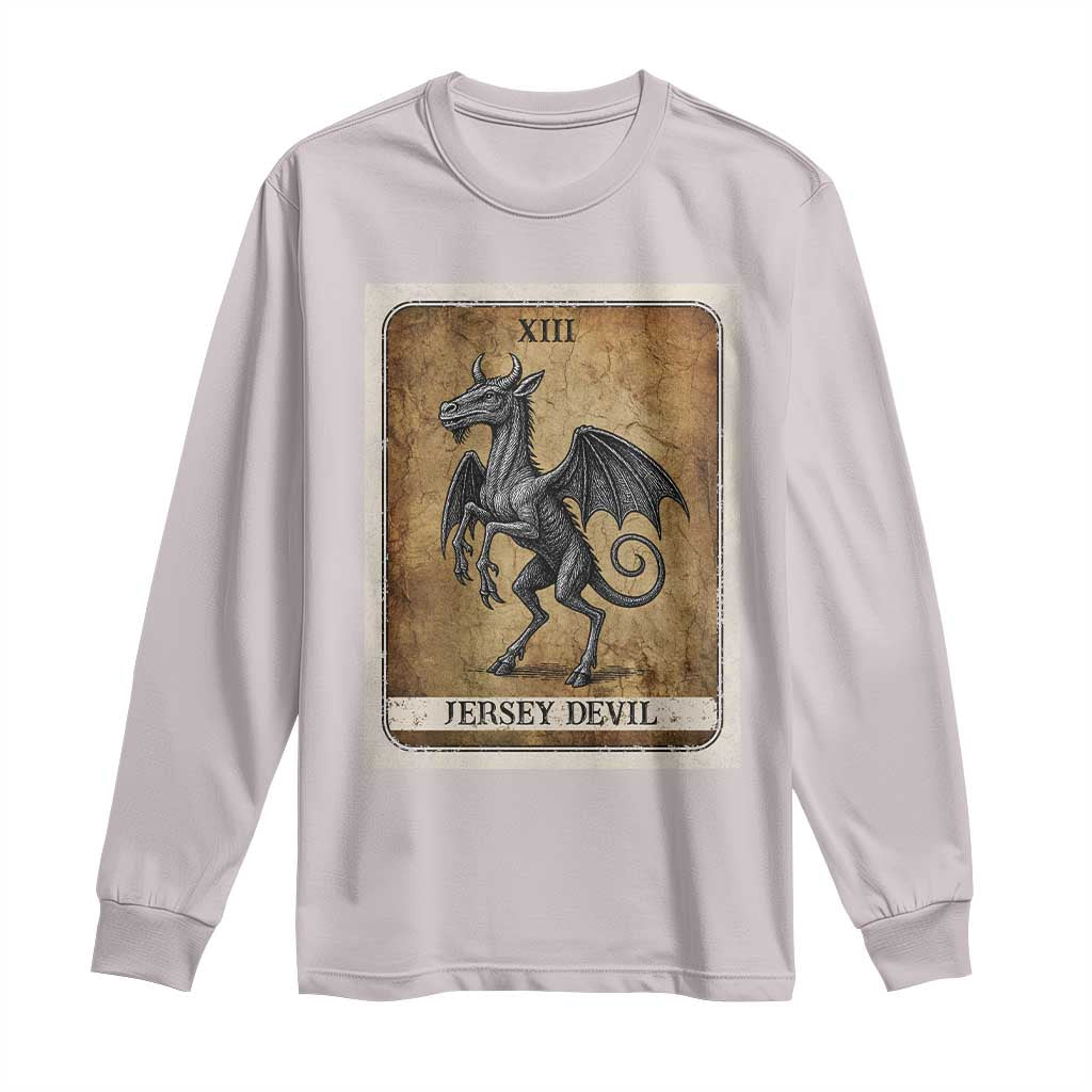 Jersey Devil Long Sleeve Shirt Horror Tarot Card Urban Legends Gift - Wonder Print Shop