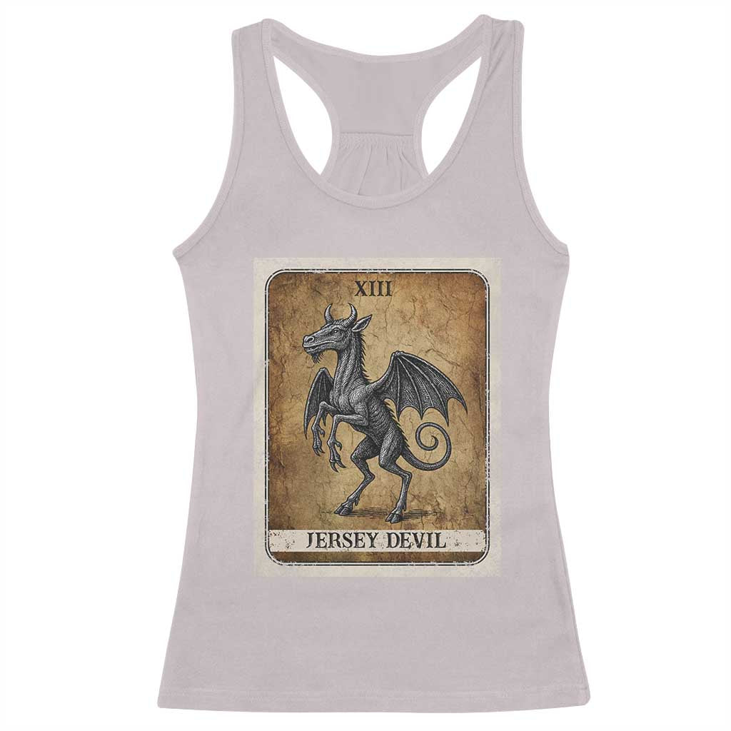Jersey Devil Racerback Tank Top Horror Tarot Card Urban Legends Gift - Wonder Print Shop