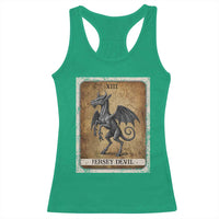 Jersey Devil Racerback Tank Top Horror Tarot Card Urban Legends Gift - Wonder Print Shop