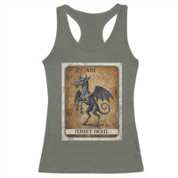 Jersey Devil Racerback Tank Top Horror Tarot Card Urban Legends Gift - Wonder Print Shop