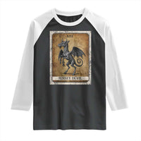 Jersey Devil Raglan Shirt Horror Tarot Card Urban Legends Gift - Wonder Print Shop