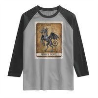 Jersey Devil Raglan Shirt Horror Tarot Card Urban Legends Gift - Wonder Print Shop