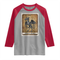Jersey Devil Raglan Shirt Horror Tarot Card Urban Legends Gift - Wonder Print Shop