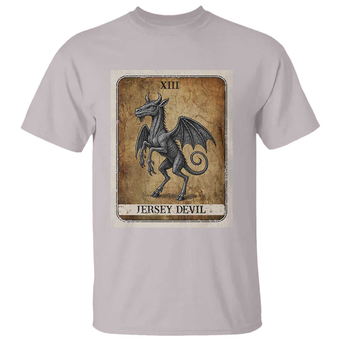 Jersey Devil T Shirt Horror Tarot Card Urban Legends Gift - Wonder Print Shop