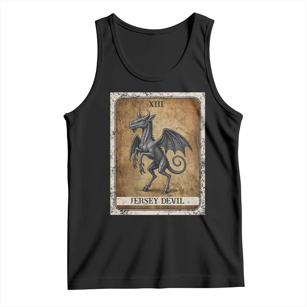 Jersey Devil Tank Top Horror Tarot Card Urban Legends Gift - Wonder Print Shop