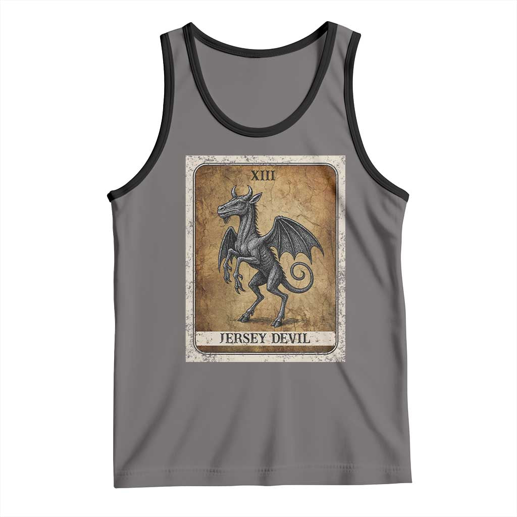 Jersey Devil Tank Top Horror Tarot Card Urban Legends Gift - Wonder Print Shop