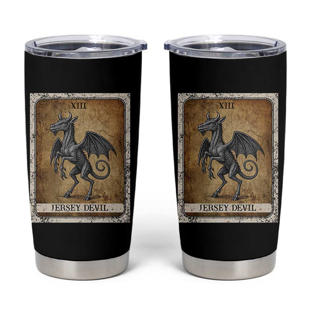 Jersey Devil Tumbler Cup Horror Tarot Card Urban Legends Gift