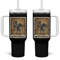 Jersey Devil Tumbler With Handle Horror Tarot Card Urban Legends Gift