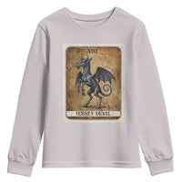 Jersey Devil Youth Sweatshirt Horror Tarot Card Urban Legends Gift - Wonder Print Shop