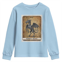 Jersey Devil Youth Sweatshirt Horror Tarot Card Urban Legends Gift - Wonder Print Shop