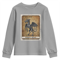 Jersey Devil Youth Sweatshirt Horror Tarot Card Urban Legends Gift - Wonder Print Shop