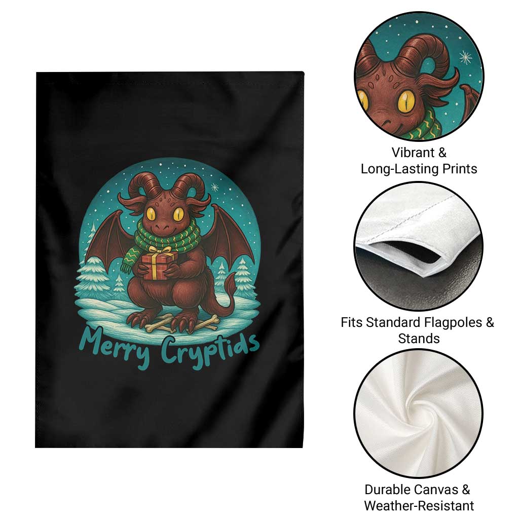Jersey Devil Garden Flag Merry Cryptidmas Funny Christmas Gift - Wonder Print Shop
