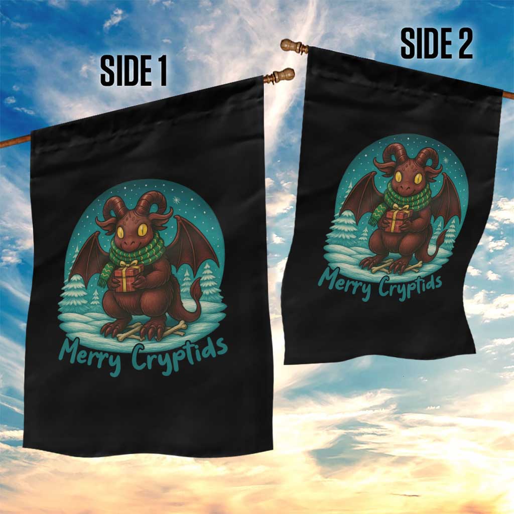 Jersey Devil Garden Flag Merry Cryptidmas Funny Christmas Gift - Wonder Print Shop