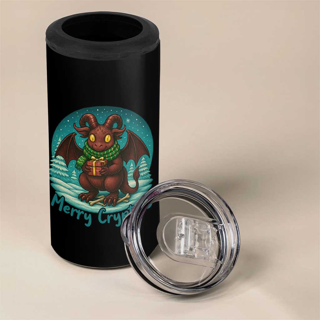 Jersey Devil 4 in 1 Can Cooler Tumbler Merry Cryptidmas Funny Christmas Gift