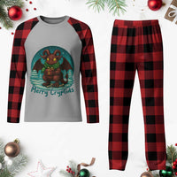 Jersey Devil Plaid Pajama Set Merry Cryptidmas Funny Xmas Gift - Wonder Print Shop