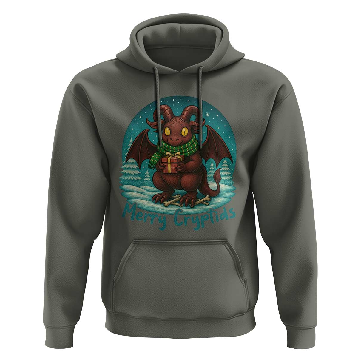 Jersey Devil Hoodie Merry Cryptidmas Funny Christmas Gift - Wonder Print Shop