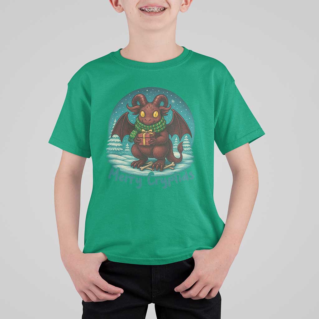 Jersey Devil T Shirt For Kid Merry Cryptidmas Funny Christmas Gift - Wonder Print Shop
