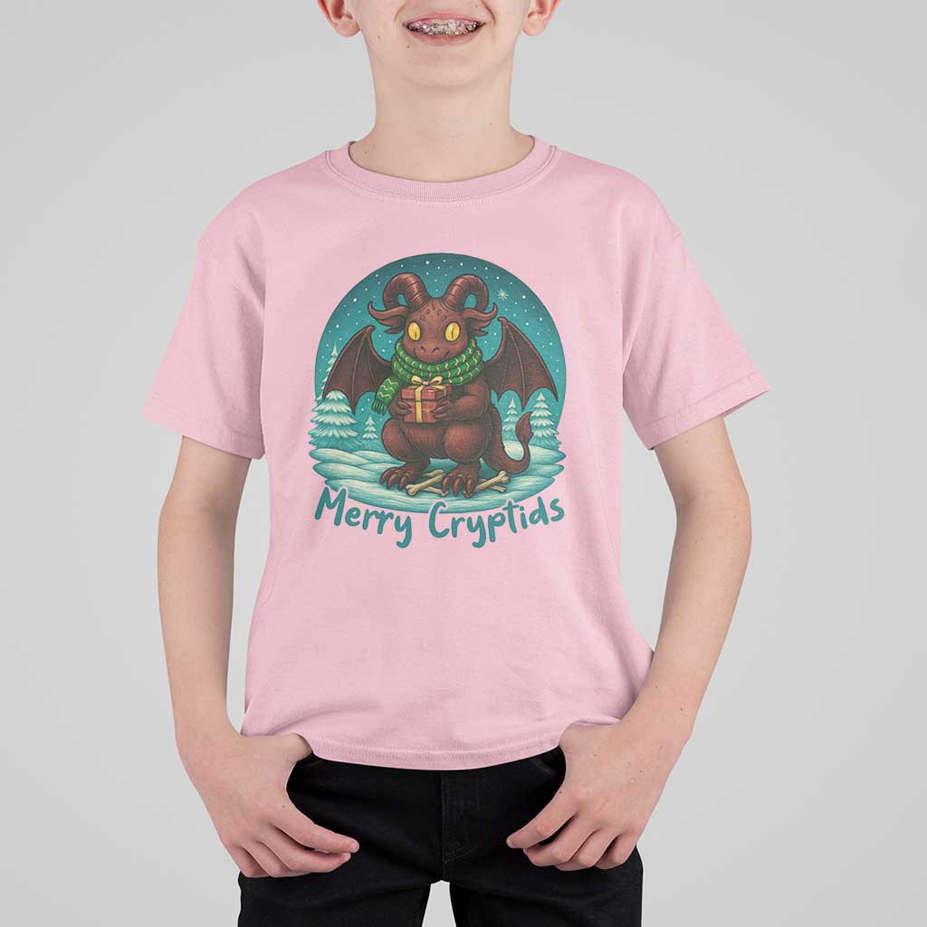 Jersey Devil T Shirt For Kid Merry Cryptidmas Funny Christmas Gift - Wonder Print Shop