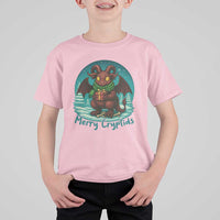Jersey Devil T Shirt For Kid Merry Cryptidmas Funny Christmas Gift - Wonder Print Shop