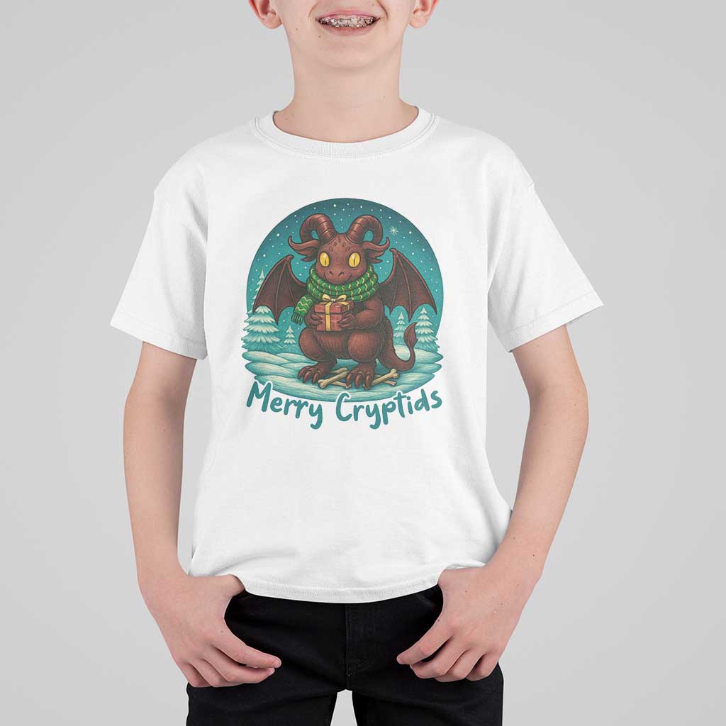 Jersey Devil T Shirt For Kid Merry Cryptidmas Funny Christmas Gift - Wonder Print Shop
