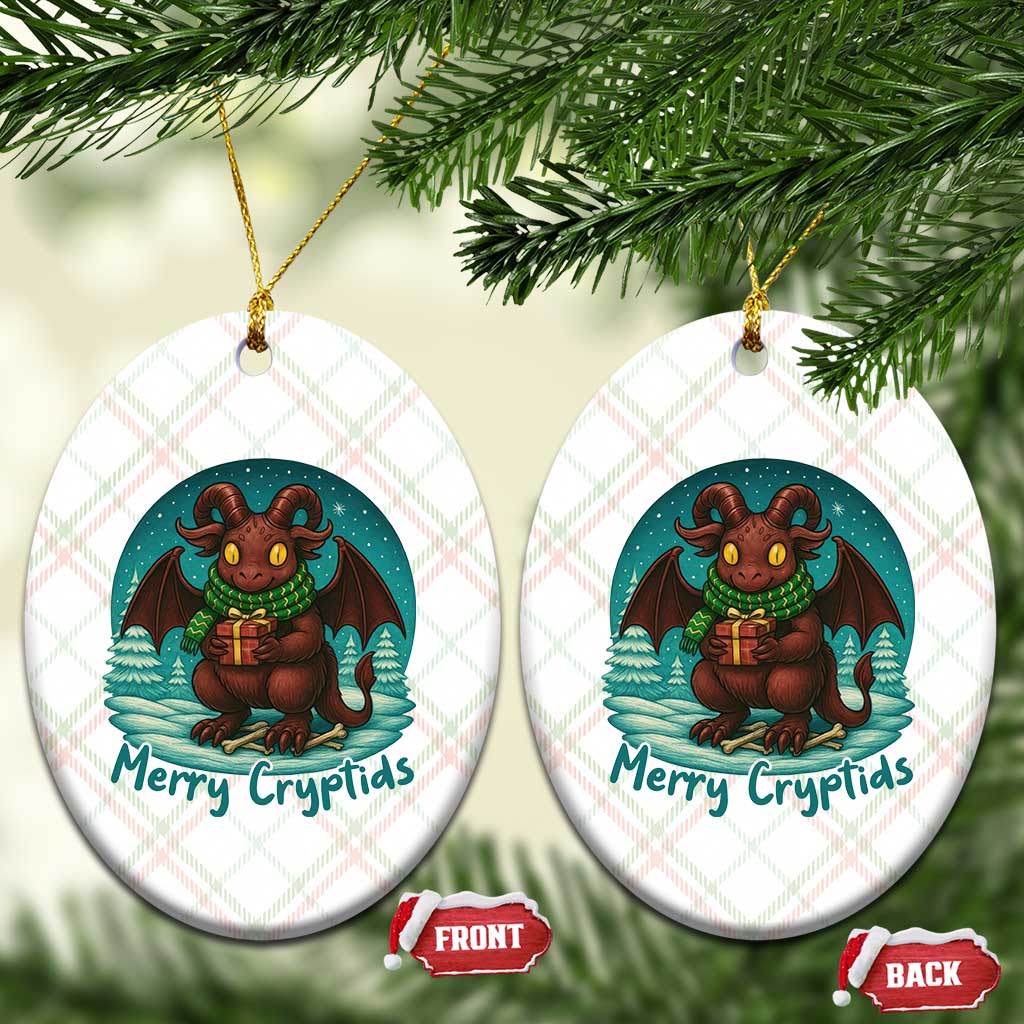 Jersey Devil Ceramic Ornament Merry Cryptidmas Funny Xmas Gift - Wonder Print Shop