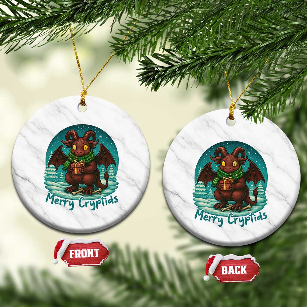 Jersey Devil Ceramic Ornament Merry Cryptidmas Funny Xmas Gift - Wonder Print Shop