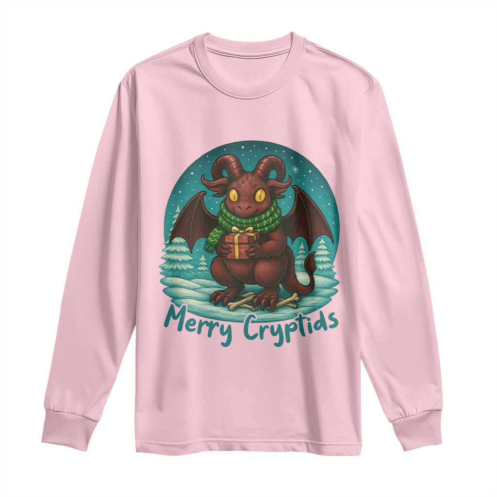 Jersey Devil Long Sleeve Shirt Merry Cryptidmas Funny Christmas Gift - Wonder Print Shop