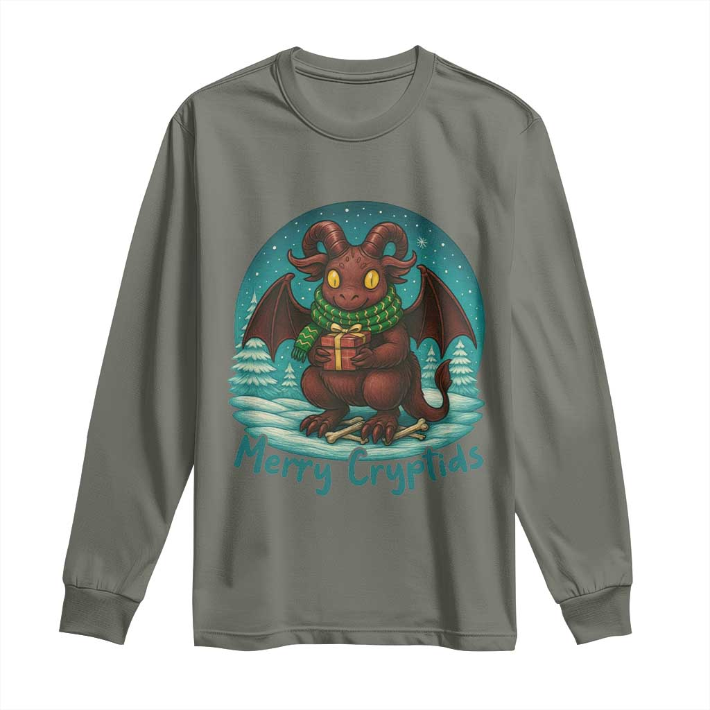 Jersey Devil Long Sleeve Shirt Merry Cryptidmas Funny Christmas Gift - Wonder Print Shop
