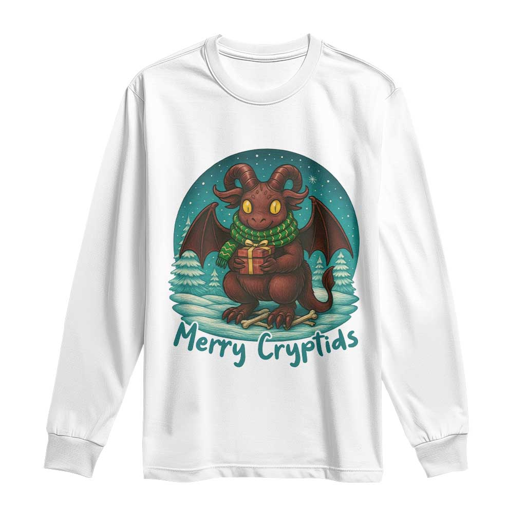 Jersey Devil Long Sleeve Shirt Merry Cryptidmas Funny Christmas Gift - Wonder Print Shop